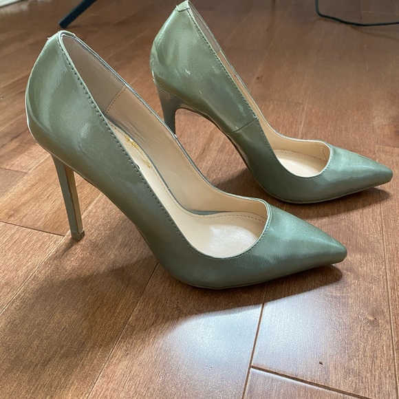 Shoemint silver pointy toe pumps heels shoes 6.5 - Picture 6 of 9